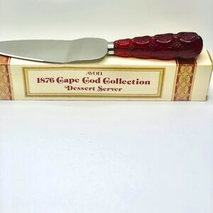 Vintage Avon Cape Cod ruby dessert server.
